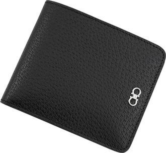 Ferragamo Gancini Black Leather Wallet (Bi-Fold) (Pre-Owned)