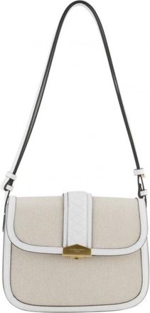 Pourchet Tassen, Dames, Wit, ONE Size, Leer, Steppe Crossbody Bag