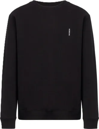 Dondup Classic Black Crewneck Sweatshirt with Subtle Logo Detail