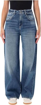 Icon Denim Los Angeles Poppy Wide Leg Jeans - Dames - Loose Fit Jeans - Zwart - W26 - Katoen - Jeans
