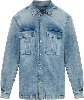 Maison Margiela Long Sleeve Denim Shirt - Heren - Spijkeroverhemden - Blauw - XL - Denim - Overhemden