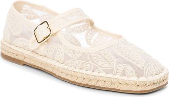 Matisse Footwear Meg Mary Jane Flat in Ivory Floral at Nordstrom, Size 10