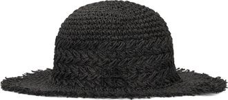 Ruslan Baginskiy Brede Katoenen Hoed - Dames - Hoeden - Zwart - M - Katoen - Accessoires