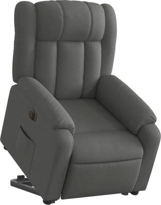 vidaXL Vidaxl - Sill&oacute;n El&eacute;ctrico Reclinable Elevable De Tela Gris Oscuro
