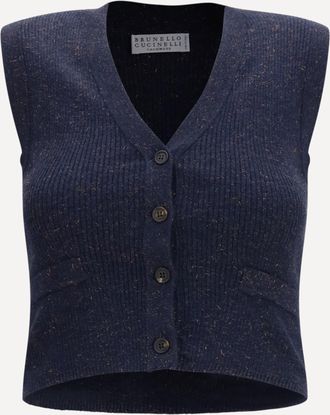 Brunello Cucinelli Cardigan smanicato Woman XS
