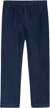 Nn.07 Linnen Heren Billie Broek - Heren - Straight fit broeken - Blauw - W31 - Linnen - Broeken