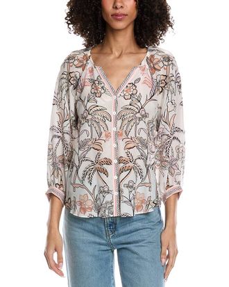 Hale Bob Hale Bob Freyja Long Sleeve Silk Top