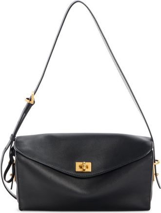 Balenciaga Medium Paris VII Leather Shoulder Bag in Black/Muscade at Nordstrom