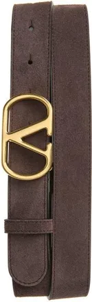 Valentino VLOGO Signature Suede Belt in Brown at Nordstrom, Size 105