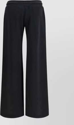 Off-white cotton wide-leg sweatpants