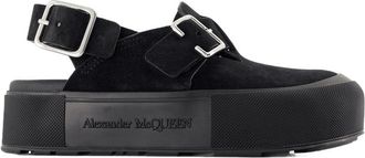 Alexander McQueen Mens Mount Slick Sandal Black Leather