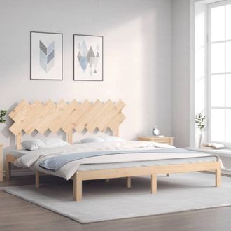 vidaXL Vidaxl - Estructura De Cama De Matrimonio Con Cabecero Madera Maciza