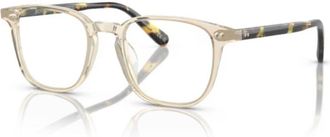 Oliver Peoples Sutro Translucent Acetate Square Sunglasses with Tortoiseshell-Patterned Temples