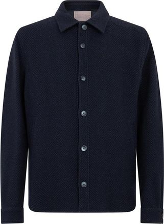 Herno Overshirt met Knopen - Heren - Zomerjassen - Blauw - 2XL - Katoen - Jassen
