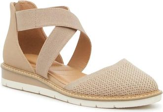 Kelly & Katie Womens Kelly & Katie Laurna Strappy Champagne Criss Cross Sandal GAL1762
