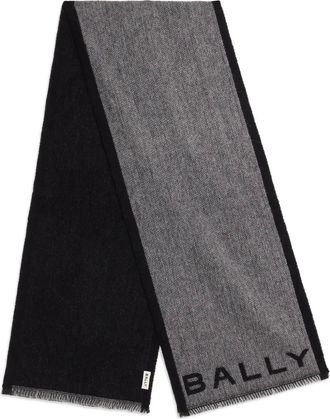 Bally herringbone wool scarf - Grey