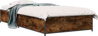 vidaXL Estructura De Cama Roble Ahumado 80 X 200 Cm Vidaxl