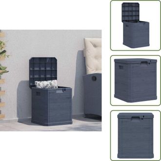 vidaXL The Living Store Baule da Giardino 90 L Antracite - Contenitore da giardino
