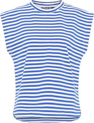 Dreimaster Dreimaster T-shirt Dames blauw wit