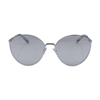 Bottega Veneta BV0259S002 Cat-Eye Silver Mirrored Sunglasses - Silver