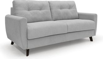 Divani.Store Callisto Sof&aacute; Cama Convertible De Tela Suave E Impermeable 168 Cm (mat. 120x197) Gris Claro