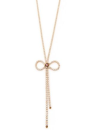 Rosantica Crystal-embellished bow Necklace - Multicoloured - One Size