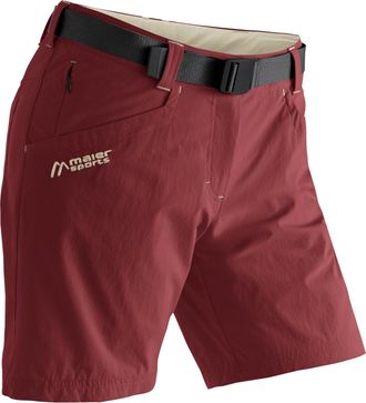 Maier Sports Funktionsshorts MAIER SPORTS Lulaka Shorts, Damen, Gr. 34, Normalgr&ouml;ssen, rot (weinrot), 90% Polyamid, 10% Elasthan, Hosen Funktionsshorts, Damen Shor