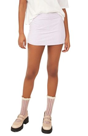 Free People Big Dreams Skort Womens White Plaid 100% Cotton Mid Rise FROG247
