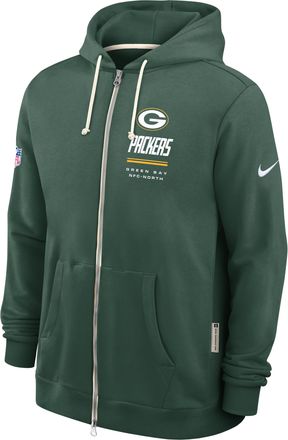 Nike Green Bay Packers Sideline Standard Issue Nike Mens Dri-FIT NFL Full-Zip Hoodie in Green | 03AV3EE7T-JK9
