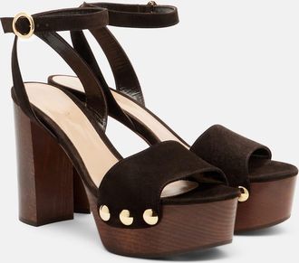 Gianvito Rossi Ardea studded suede platform sandals