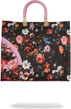 Sprayground Womens Jardin De Flores Tortuga Tote Bag - Pink - One Size