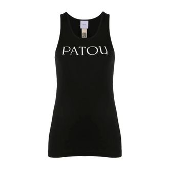 Patou Sleeveless Tops, female, Black, Size: M Iconic Tank