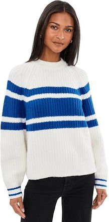 Madewell Stripe Apres Stevie Cozy Cotton Pullover Womens Sweater Black And White Marl : XL (Womens 14-16), Cotton/Elastane/Polyamide