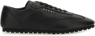 Marni Leren Lage Sneakers - Heren - Sneakers - Zwart - 45 EU - Leer - Schoenen
