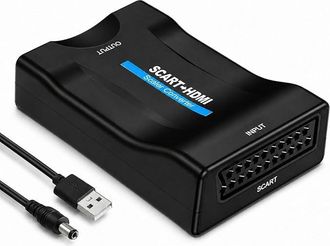 OEM Adattatore Scart A Hdmi 720p/1080p, Convertitore Scart A Hdmi Per Tv, Monitor, Proiettore, Audio E Video Hd Scart Compatibile Con Ps3, Dvd, Vhs, Xbox,