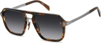 Eyewear by David Beckham Stijlvolle zonnebril DB 7136/S - Heren - Zonnebrillen - Bruin - 56 MM - Accessoires