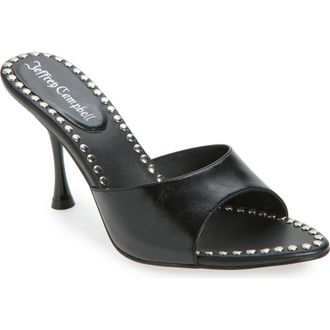 Jeffrey Campbell Agent Studded Sandal in Black Silver at Nordstrom, Size 8.5