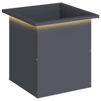 vidaXL Jardinera Para Jard&iacute;n Con Luces Led Antracita 40 X 40 X 40 Cm Vidaxl
