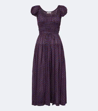 D&ocirc;en D&ocirc;en Quinelle printed cotton voile midi dress