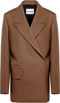 Jil Sander Blazer in lana - Marrone