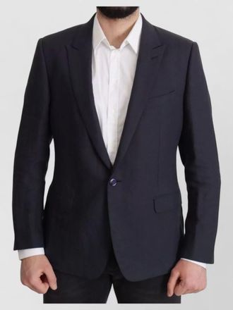 Dolce & Gabbana linen single-breasted blazer