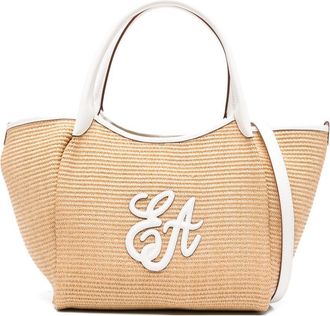Emporio Armani Mittelgro&szlig;e Stroh-Einkaufstasche