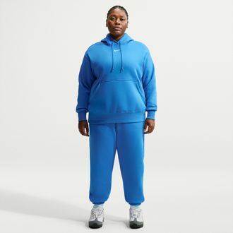 Nike Womens Nike Sportswear Phoenix Fleece High-Waisted Oversized Sweatpants (Plus Size) in Blue | FZ5998-435