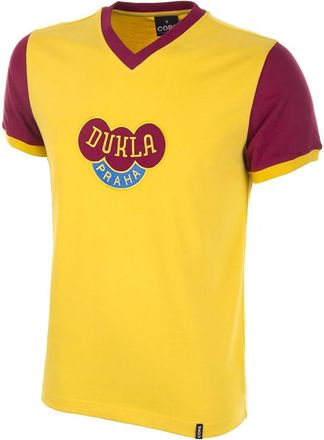 Copa Copa Men > Retro Football Shirts Dukla Prague Away 1960s Maillot de Foot R&eacute;tro, Yellow, L