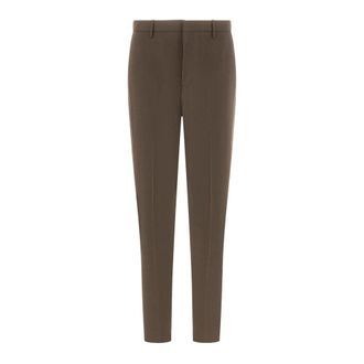 Fendi Pantalone in Kid - Trousers - Hombre - Marr&oacute;n - L