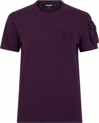 Dsquared2 Purple Logo Crew Neck T-Shirt