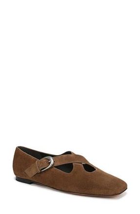 Vince Cici Cross Strap Flat in Elmwood at Nordstrom Rack, Size 6.5