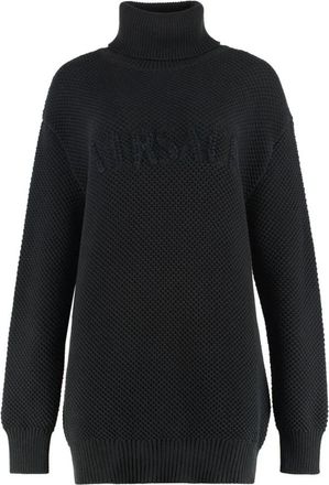 Versace Coltruien - Dames - Coltruien - Zwart - M - Katoen - Truien & Vesten