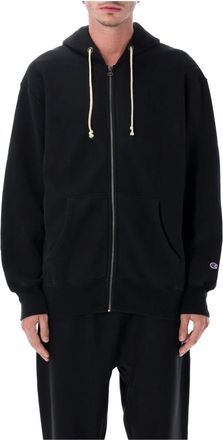 Champion Reverse Weave Full Zip Hoodie - Heren - Vesten met rits - Zwart - S - Katoen - Hoodies & sweatvesten