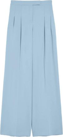 Pennyblack Elegante wijde pijp polyester broek - Dames - Wijde Broeken - Blauw - M - Polyester - Broeken